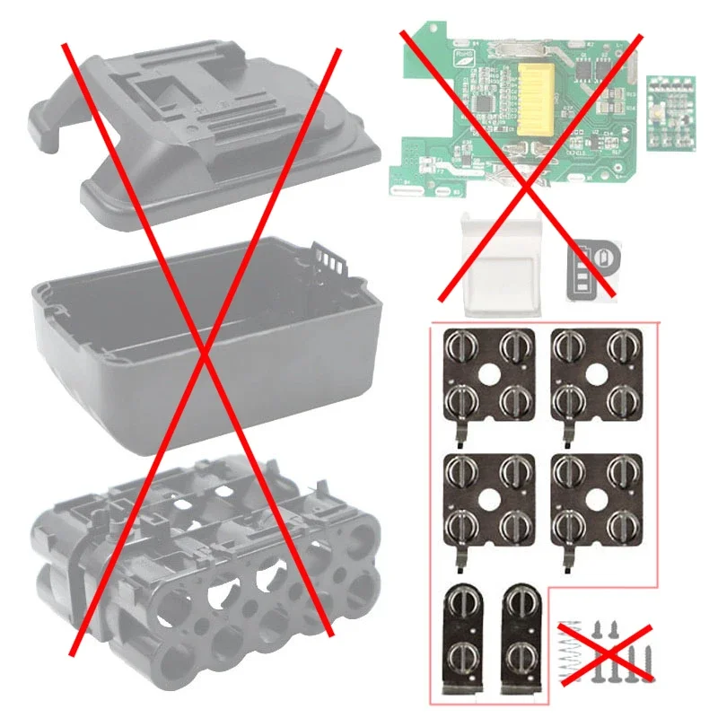 Li-ion Battery Pack Nickel Strip Connector for Makita BL1830 BL1860 for LXT 18V 18650 Battery Power Tool Parts view 2