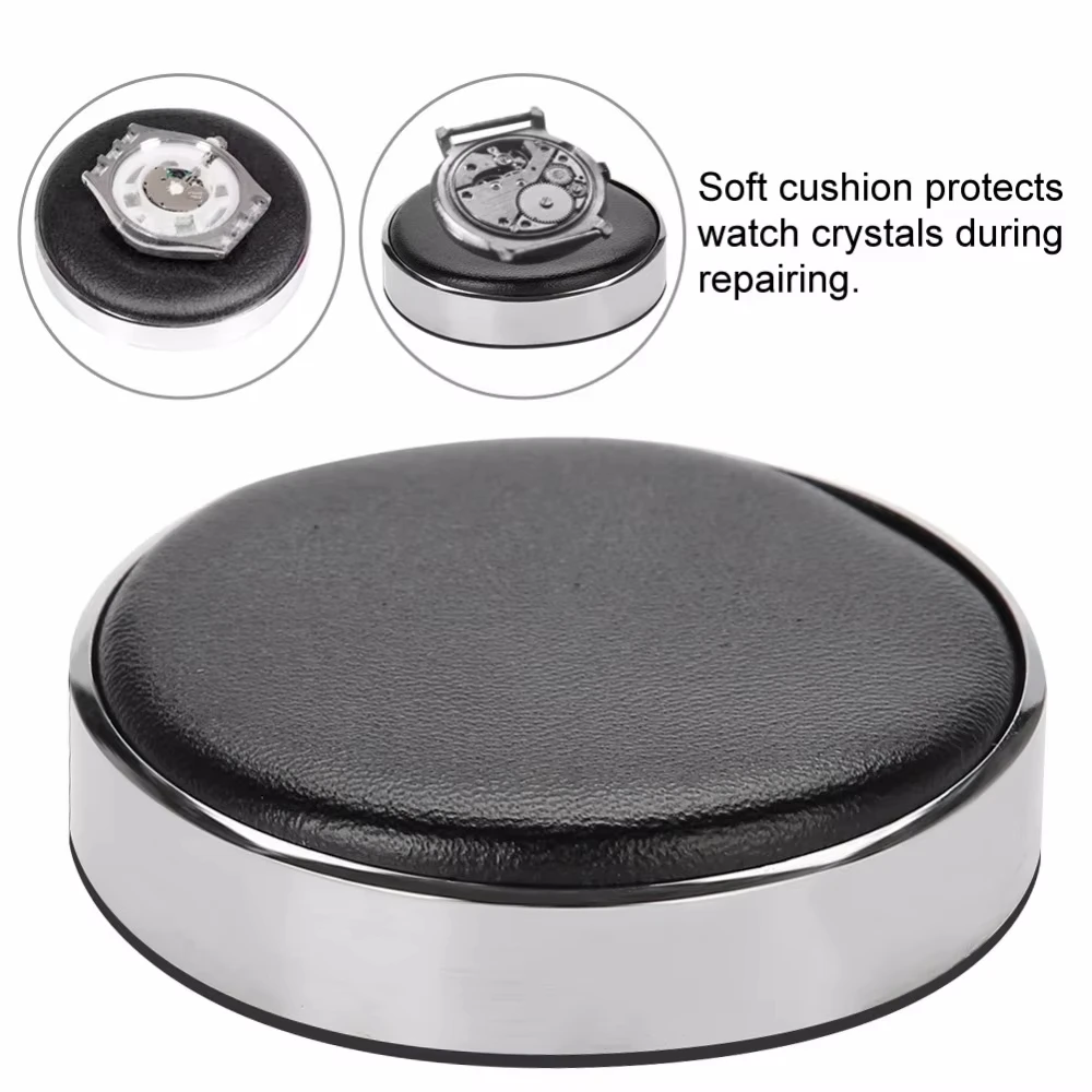 Leather Watch Repair Tool Cushion Pad Watch Jewelry Movement Casing Protector Holder for Professional Watchmakers
