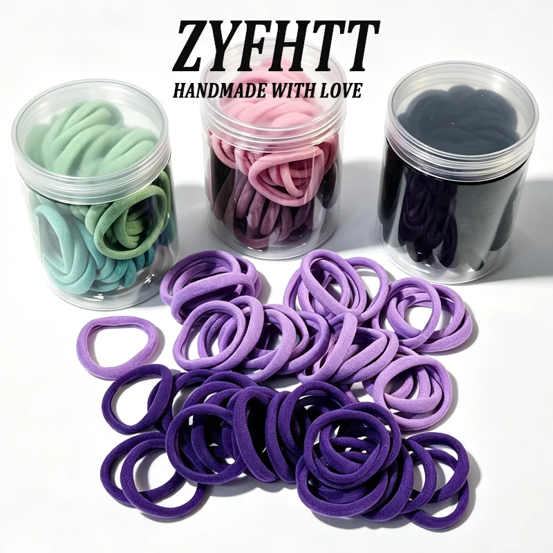 

50pcs/box Candy Color Hair Rope for Women High Elasticity Set Hair Tie Fashion Girl Hair Accessories
