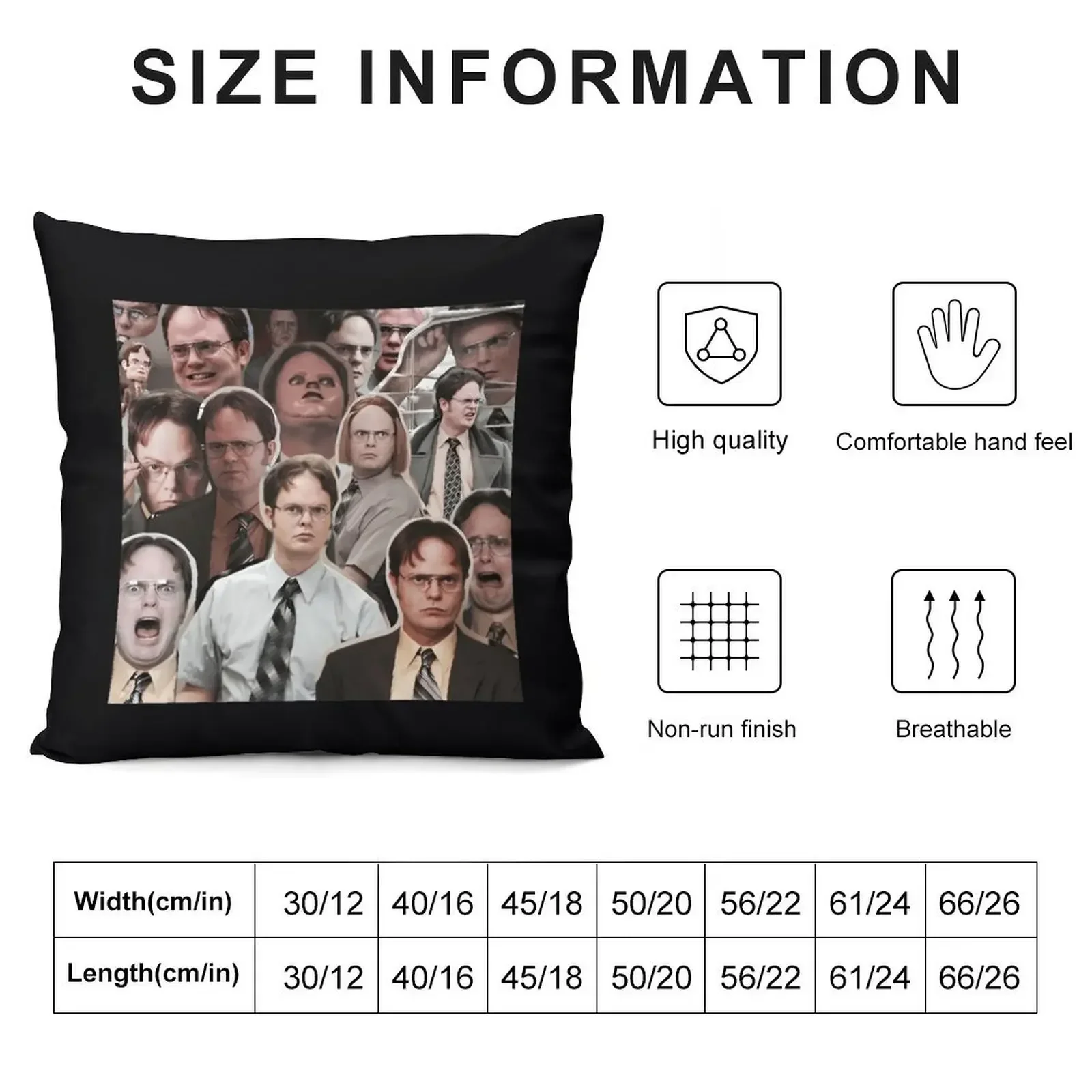 Dwight Schrute - The Office Throw Pillow anime girl Decorative Cover For Living Room pillow