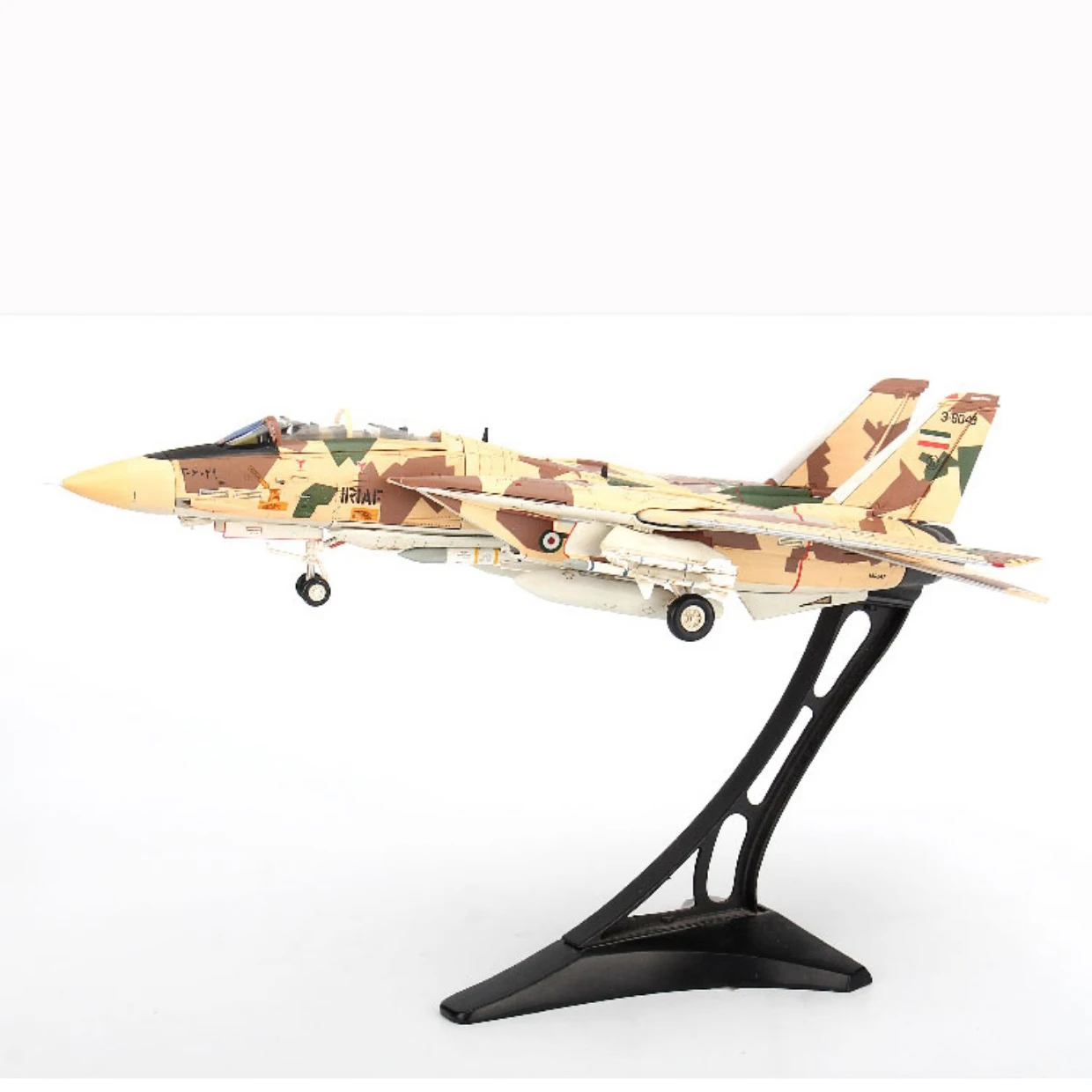 

Die cast Iranian Air Force male cat F-14A fighter jet militarized combat 1:72 ratio alloy and plastic simulated men's gift