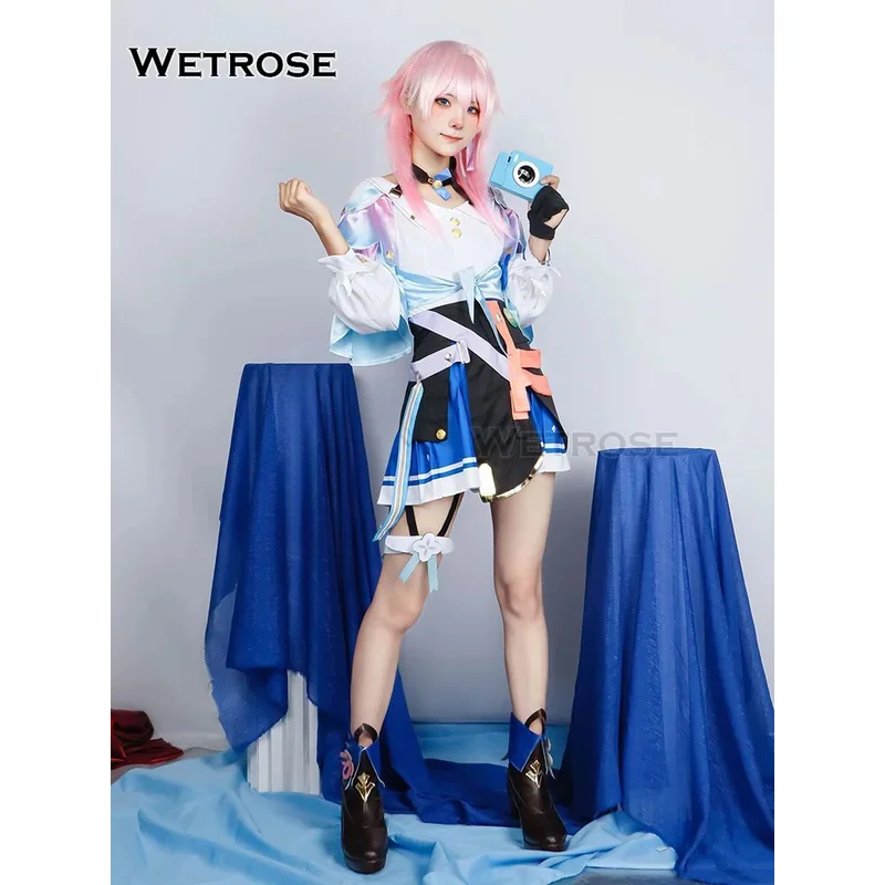 【Wetrose】In Stock March 7th Cosplay Costume Honkai Star Rail March Mitsuki Mituki Full Set Wig Halloween