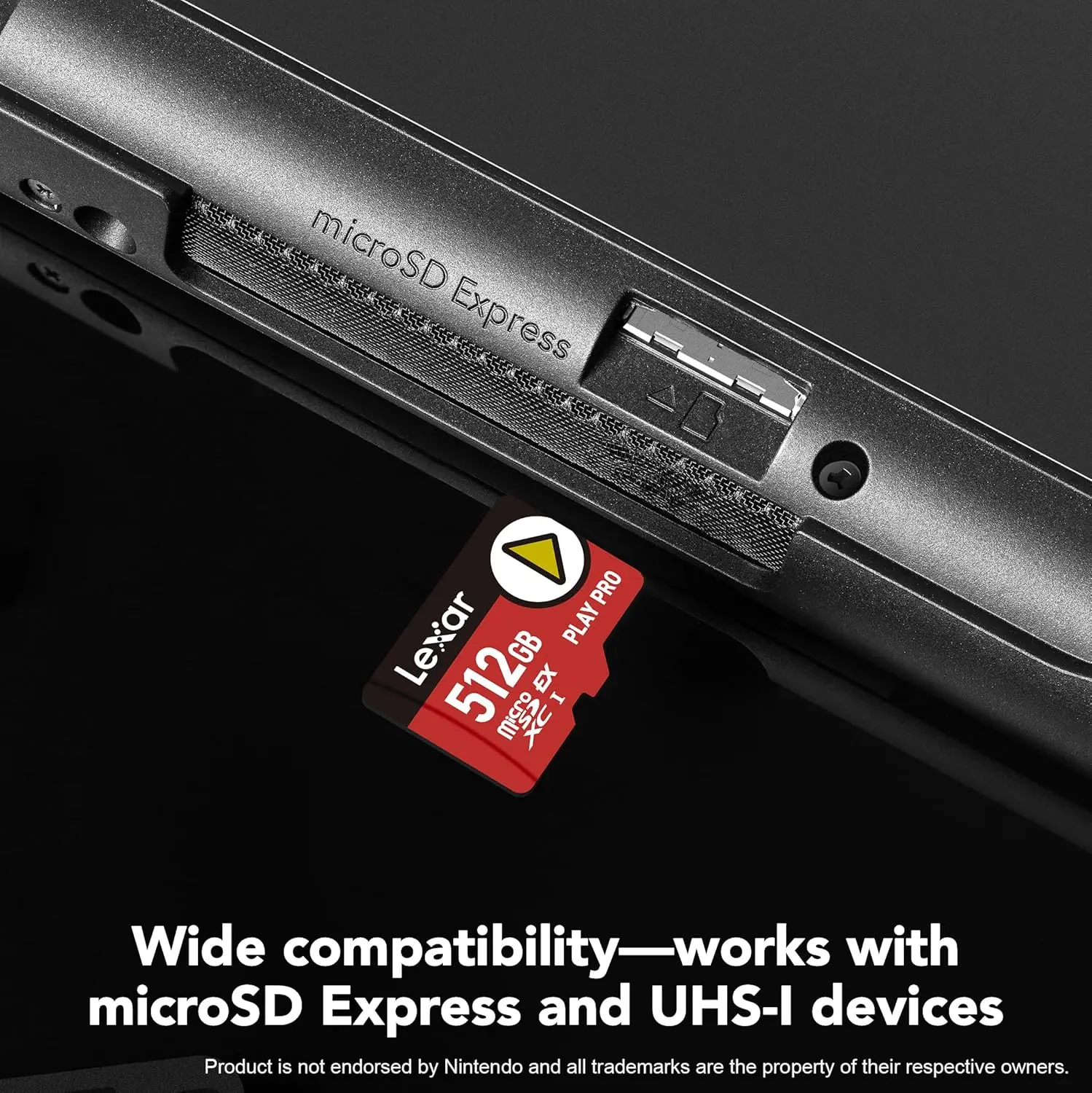 512GB microSD Express Card, UHS-I, C10, U3, V30, Full HD & 4K Support, Up to 900/600 MB/s Speed for Gaming Devices
