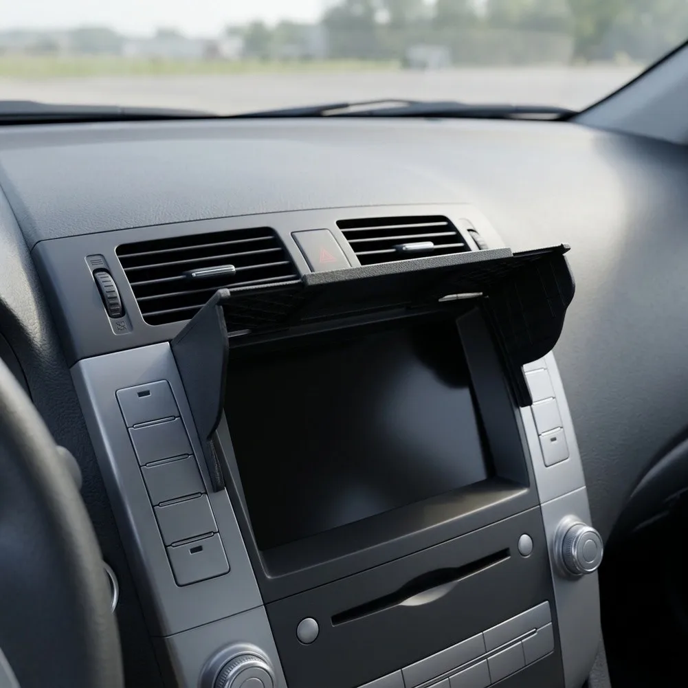 For Nighttime Safety 141mm To 255mm Dashboard Sun Shade Adjustable Car Sun Visor Quick Attach Design Weather Resistant Build
