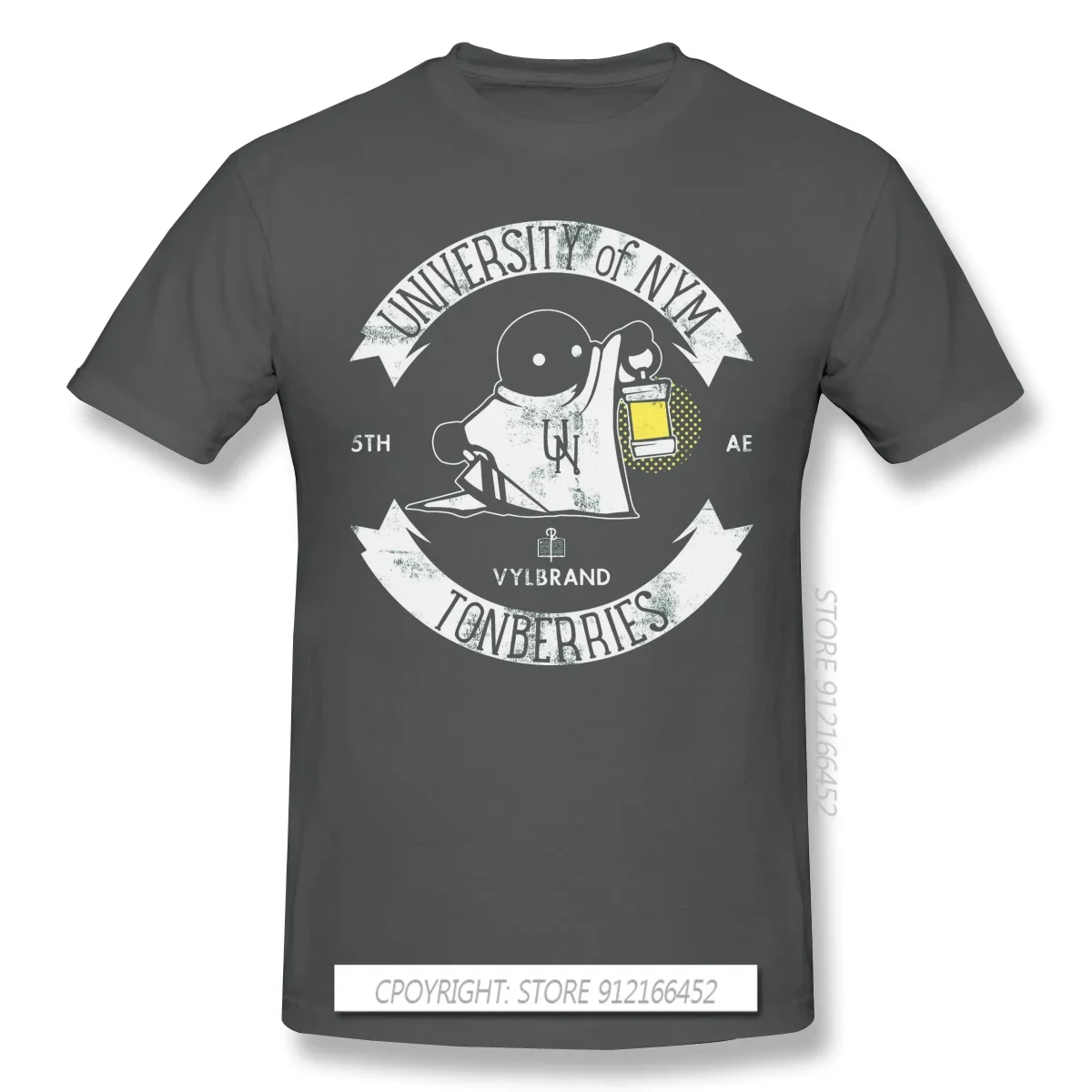 تي شيرت رجالي قصير الأكمام من القطن الخالص ، لعب الأدوار الخيالية النهائية ، جامعة Nym ، تي شيرتات TONBERRIES FFXIV ، سلسلة ألعاب الفيديو #2