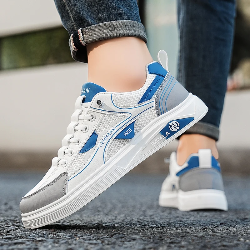 

2025 новая нишевая тенденция, модная мужская обувь на толстой подошве, спортивные спортивные туфли с дышащей сеткой и низким берцем, тренд