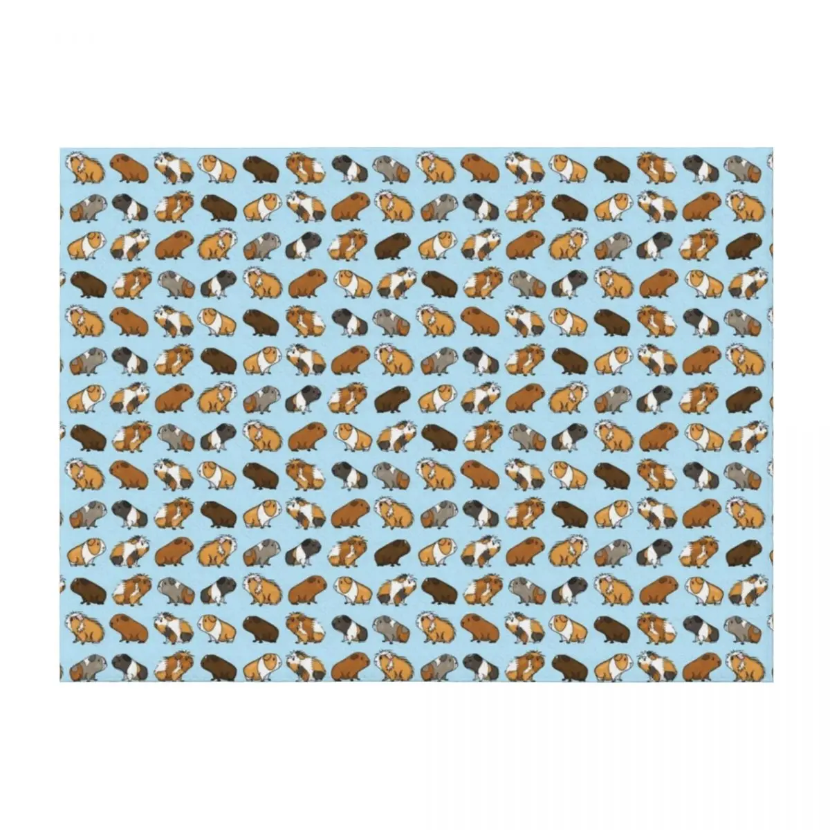 

Guinea Pig Procession (Blue) Throw Blanket Luxury Designer Soft Plush Plaid Summer Sofa Quilt Blankets