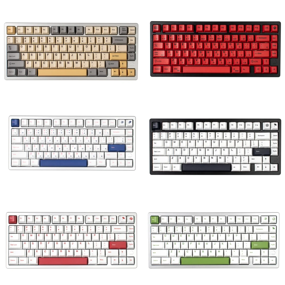 

Minimalism Keycaps English Japanese Dye Sub Cherry profile PBT keycaps WOB BOW Black White For MX Switches Mechanical Keyboard