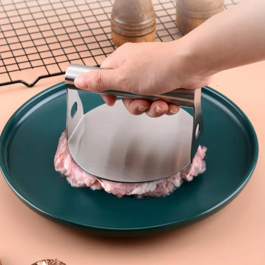 

Stainless Steel Burger Press Handle Non-Stick Patty Making Mold For Home Kitchen Easy Clean Cooking Gadget Tool