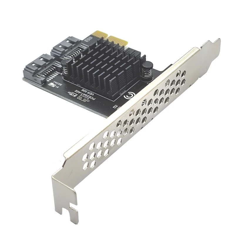 PCI-E SATA 1X 4X 8X 16X การ์ด PCI-E PCI Express ไปยัง SATA 3.0 2 พอร์ต SATA III 6Gbps อะแดปเตอร์ขยายบอร์ด ASMedia 1061 ชิป