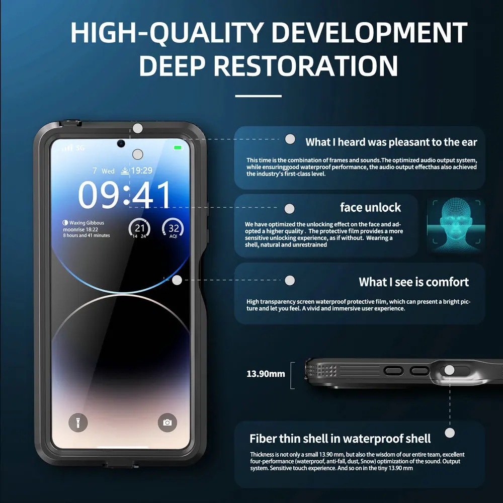 For Redmi Note 13 Pro 12 IP68 Waterproof Case 360 Protect Xiaomi Redmi Note 12 Pro Shockproof Diving Phone Cover funda Note13 5G