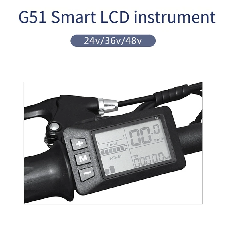 Controlador de repuesto para bicicleta eléctrica, con pantalla LCD G51 conector impermeable, acelerador de Scooter eléctrico de 5 pines