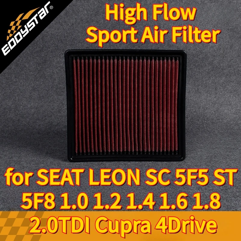 

Спортивный воздушный фильтр с высоким расходом для SEAT LEON SC 5F5 ST 5F8 1.0 1.2 1.4 1.6 1.8 2.0TDI Cupra 4Drive Моющиеся гоночные впускные фильтры