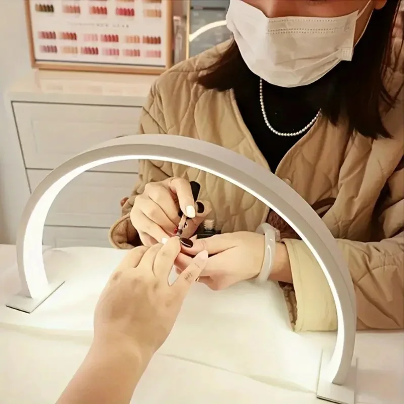 Lampe de travail pour ongles New Moon, lampe de bureau pour le travail de beauté, alimentation USB tricolore, noir/blanc/rose, adaptée à l'art des ongles, aux cils