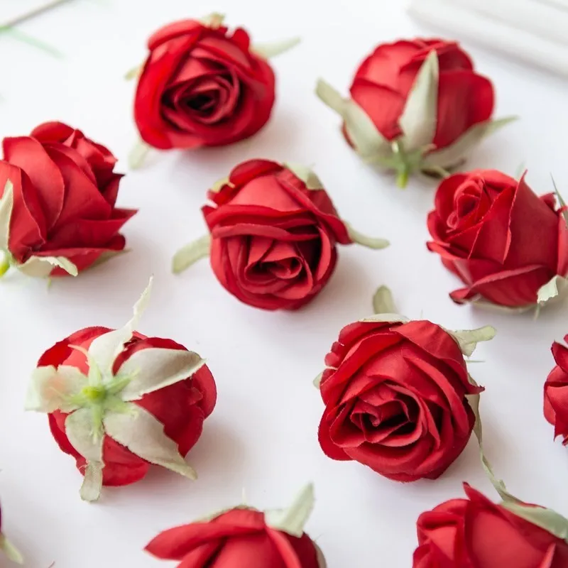 10/20 Stück Künstliche Blumen für Zuhause, Garten, Hochzeit, Wanddekoration, DIY-Festival-Kranz, Scrapbook-Zubehör, Seidenrosenkopf, Geschenk – Detail 11