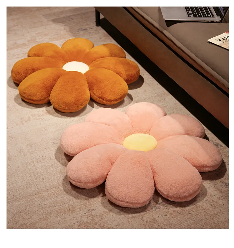 50/60/80cm Small Daisy Flower Seat Cushion Bedroom Floor Tatami Cushion Sofa Chair Ass Pad Seat Bed Back Cushion Home Decor