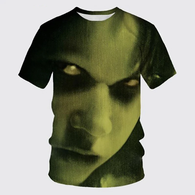 Summer The Exorcist T-Shirts Horror 3D Print Streetwear Men Women Fashion Oversized Short Sleeve T Shirt Kids Tees Tops Clothing