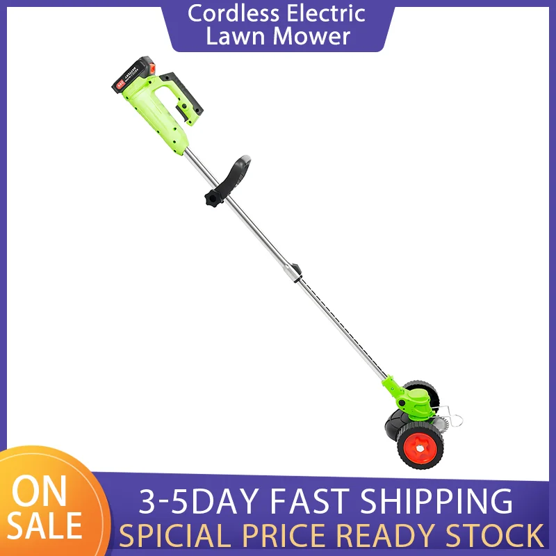 

Small Lithium Battery Lawn Mower Multi-Tool Foldable Rechargeable with 2 Batteries 13 Blades for Household Garden