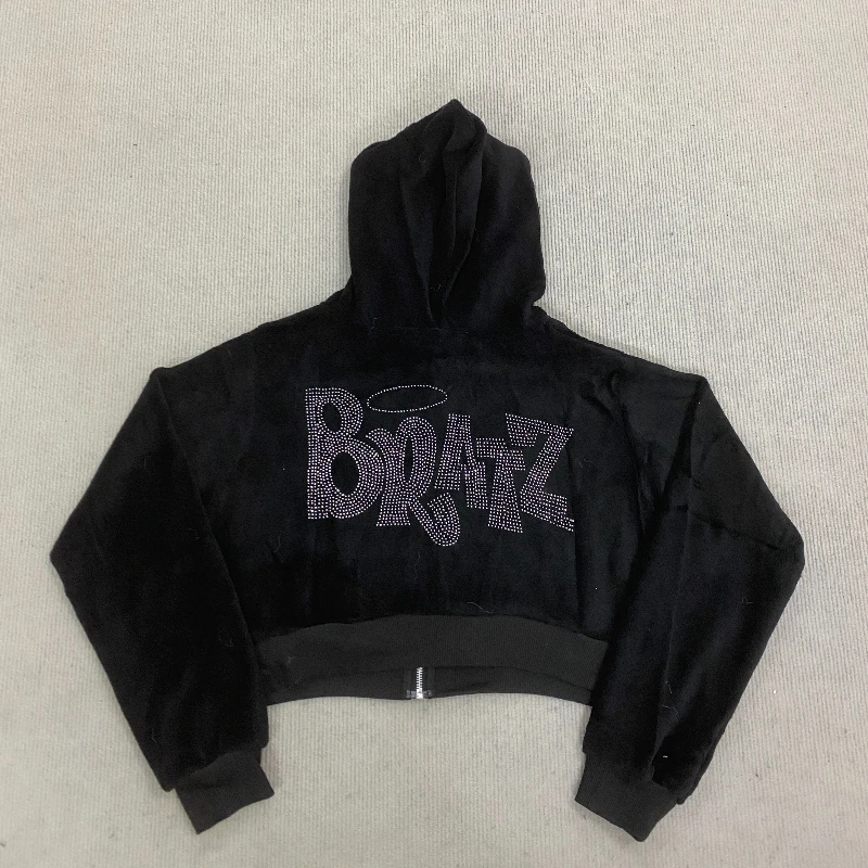 سترة نسائية y2k خمر الشارع الشعر هوديي الوردي قصيرة هوديي حجر الراين النسيج المطبوعة الرياضة المرأة قمم