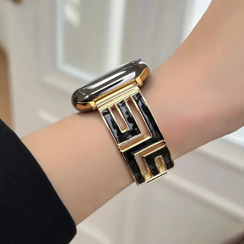 Luxuriöses Damenarmband für Apple Watch 46mm 42 44 40 38 49 41 45mm Metallarmband iWatch Series Ultra 12 11 10 9 8 7 6 5 4 3 SE
