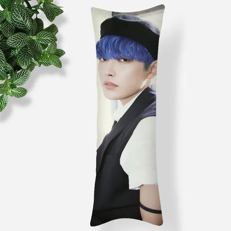 KPOP Boy ATEEZ Pillowcase Printed Satin Fabric Pillow Cover Rectangular Zipper Kawaii Body Cover Dropshipping 0811