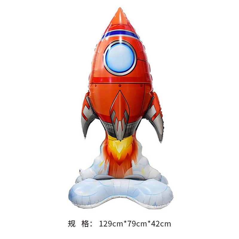 Space Theme  Astronaut Foil Balloon Rocket aircraft Spaceship Galaxy Helium Balloons Birthday Party Decor