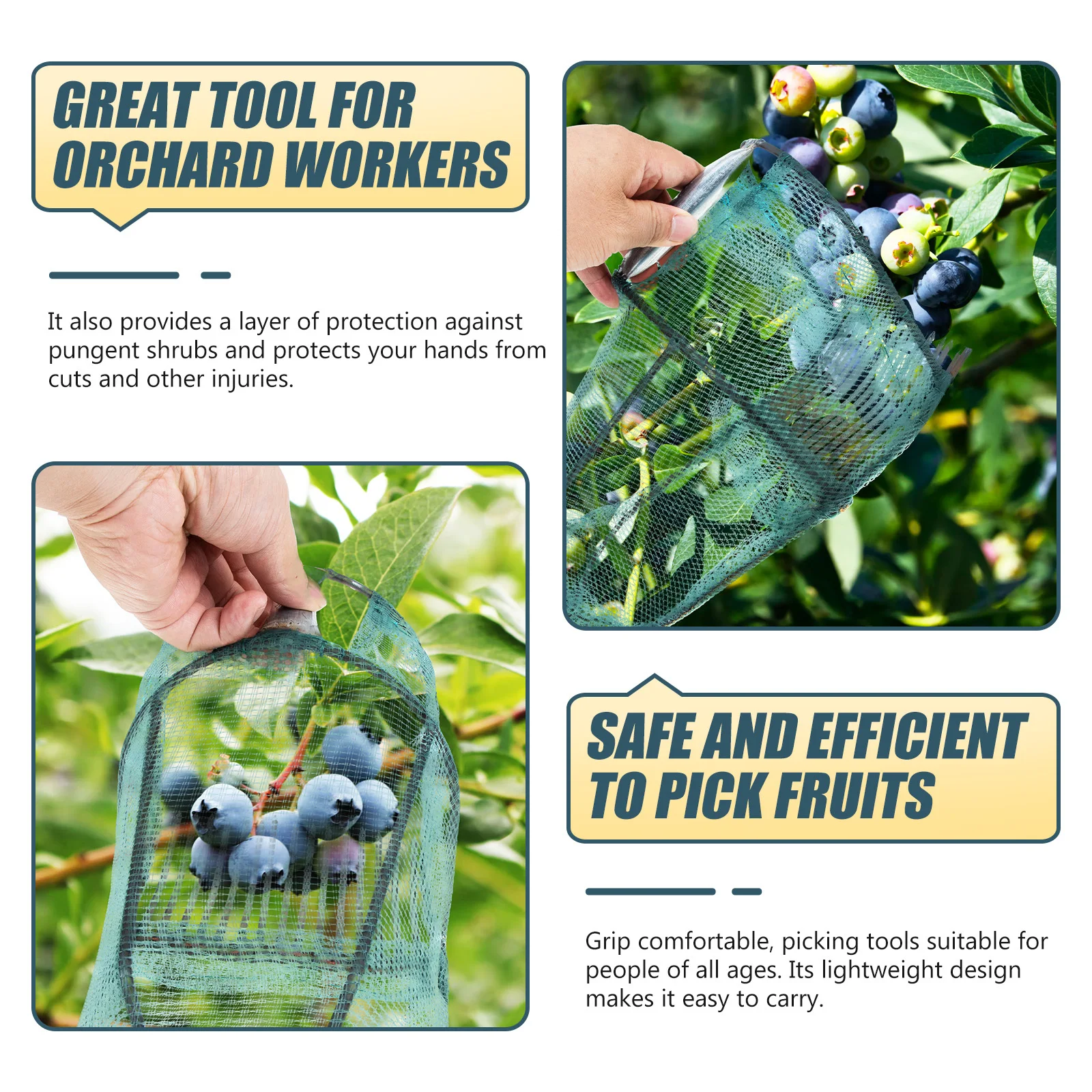 

Blueberry Picker Basket Small Lightweight Fruit Picker Tool For Garden Berry Harvester Rake Comb Outdoor Fruits Gathering