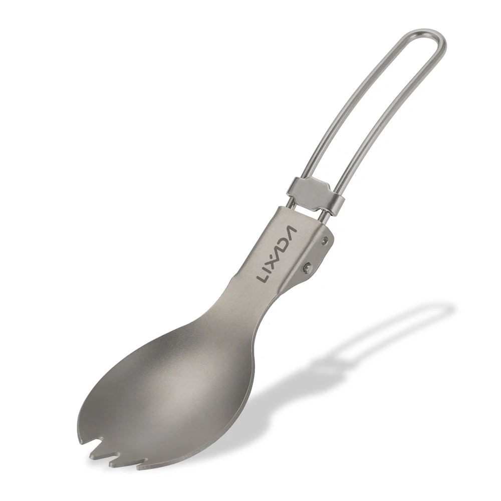 

Lixada Сверхлегкий титановый Cookset Набор посуды для кемпинга на открытом воздухе, кастрюля 900 мл/1100 мл, сковорода 350 мл со складной вилочкой для путешествий