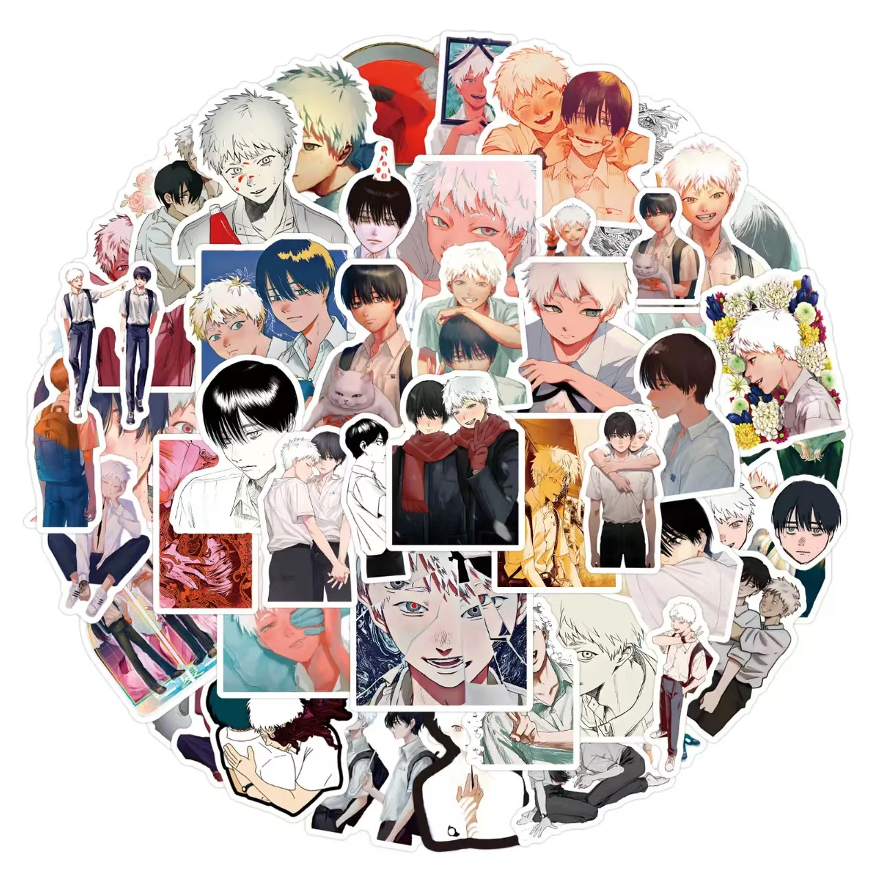 52Pcs The Summer Hikaru Died Stickers TSHD Hikanatsu Anime Hikaru Yoshiki Waterproof Decals For Laptop Skateboard Water Bottle