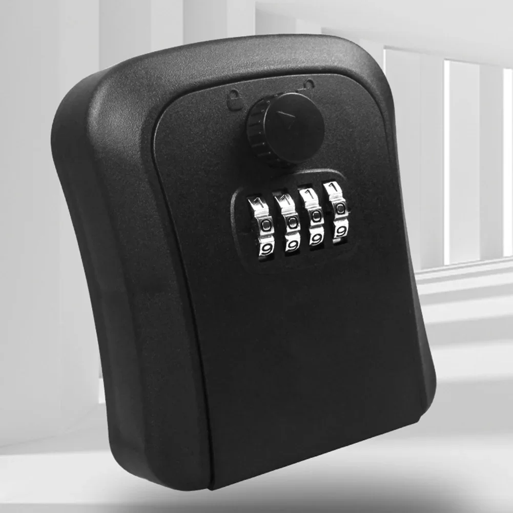 Key Lock Box Wall-Mounted Resettable Code Safe Security Lock Box Waterproof for Home Office Garage Apartment Spare Key Storage