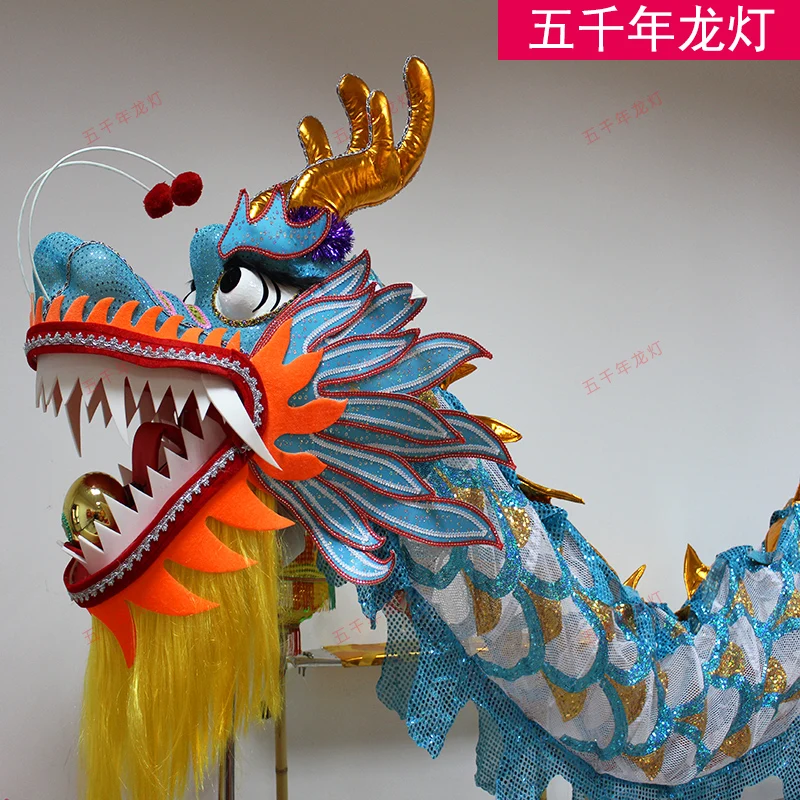 Chinese Cyber Dragon Lantern Dancing China LED Dragon Dance Performance Dragon and Lion Dances for Spring Festival
