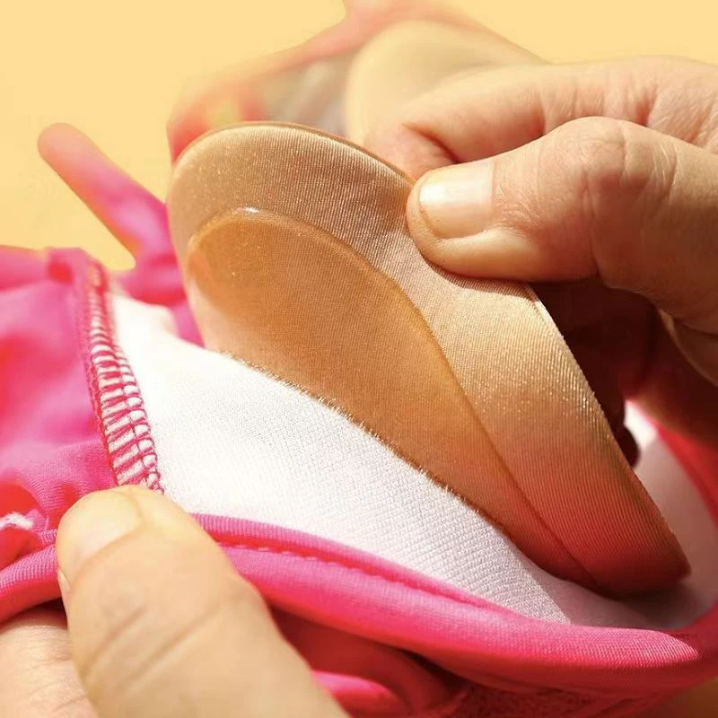 1 Pairs سميكة 4 سنتيمتر وسادة الصدر غير مرئية زيادة وجمع رفع لزجة البرازيلي ملابس السباحة إدراج الإسفنج الوسادة الزفاف الملابس الداخلية #4