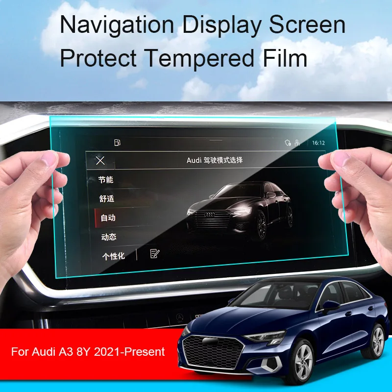 

Car GPS Navigation Screen Protect Tempered Film For Audi A3 8Y 2021-Present Auto Dashboard Display Sticker Interior Accessories