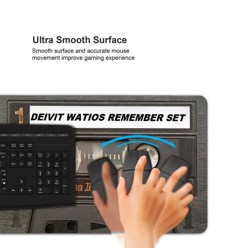 Vintage Cassette Music Tape Computer Mouse Pad Speed Desk Mat Mousepad Gamer Gaming Accessories Keyboard Cabinet Mats Pc Xxl Rgb