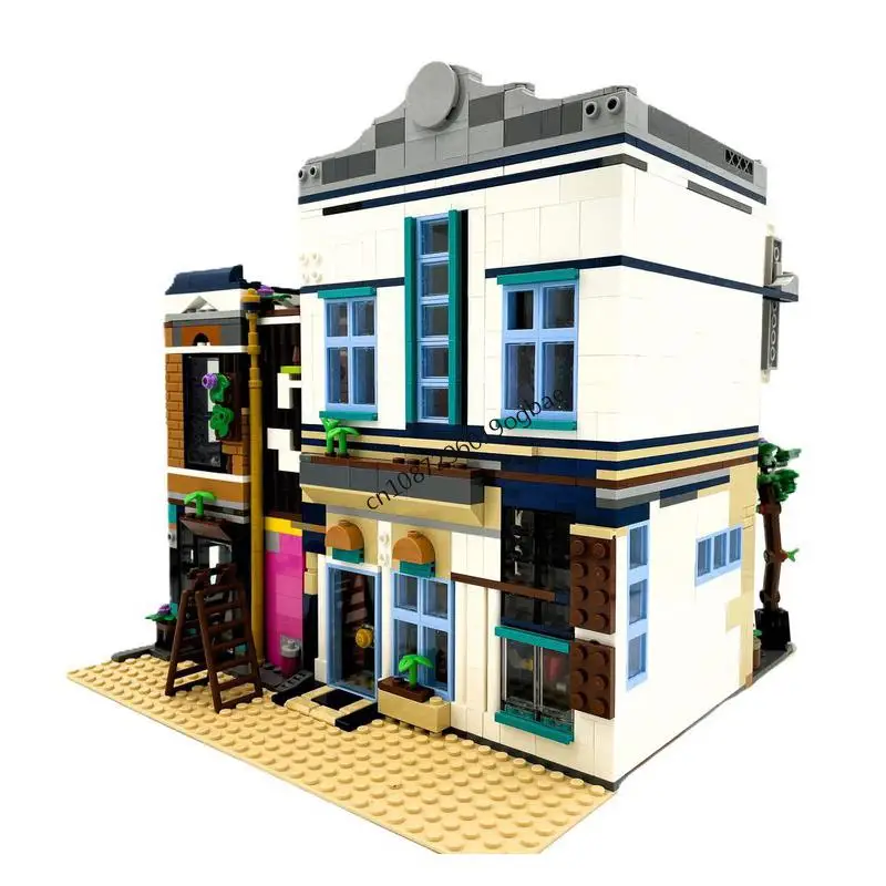 2319PCS Città di vendita calda Street View Hotel e studi modello Idee creative fai da te Giocattolo per bambini Assemblaggio Puzzle regalo di compleanno MOC-31141