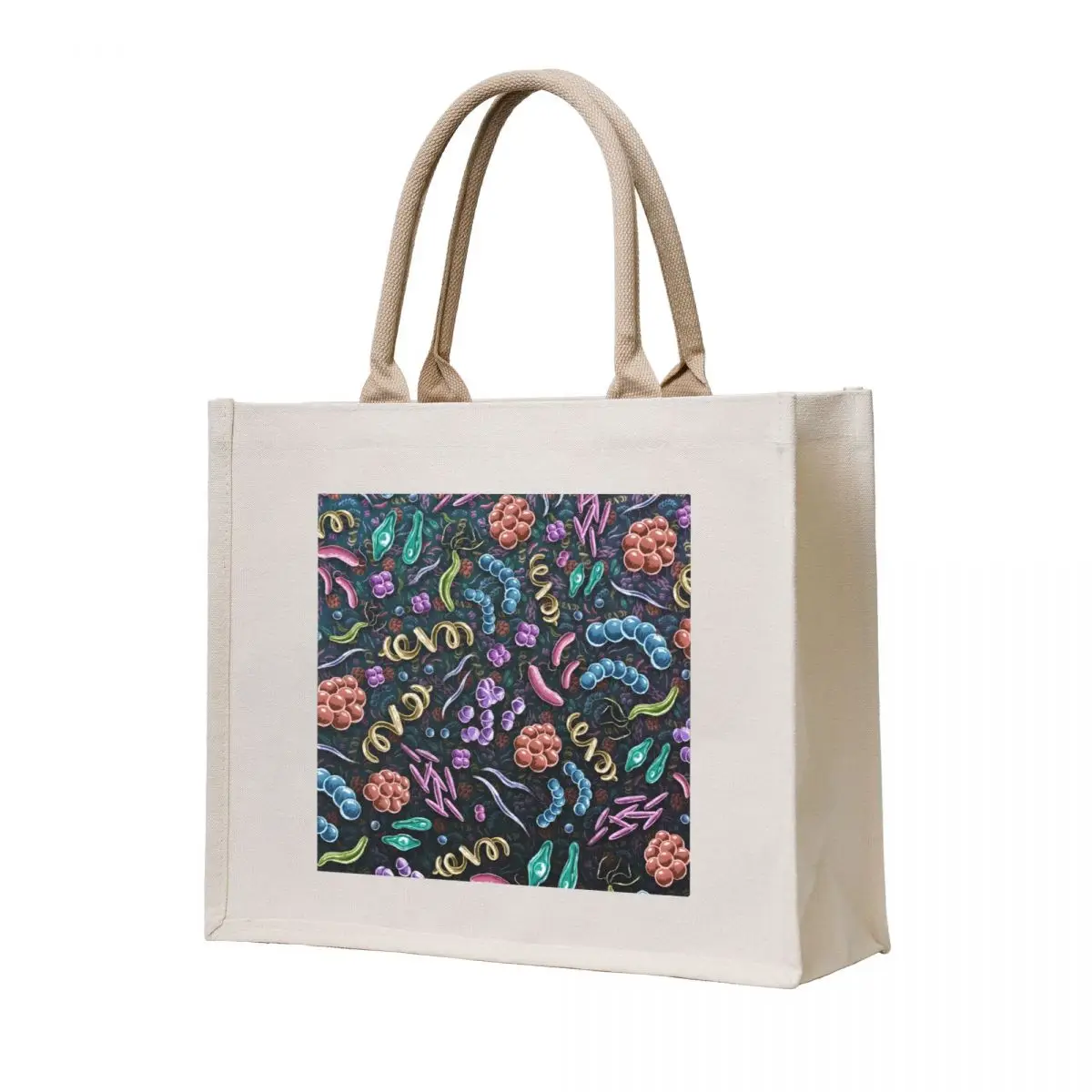 

Microbial Pattern Tote Bag large size bags tote bags aesthetic shopping bag