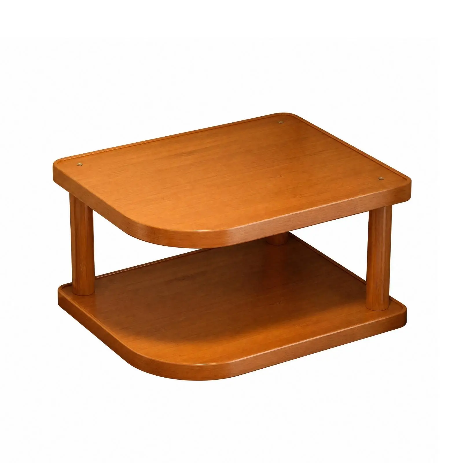 Bamboo Corner Shelf Tabletop Storage Rack for Small Items Kitchenware Toiletries Books Desk Organizer Cabinet