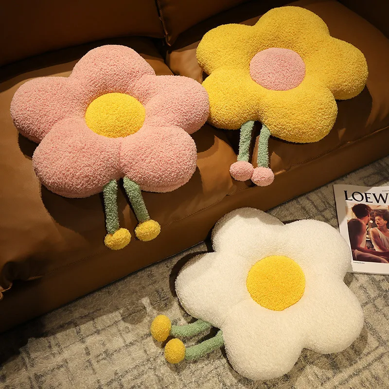 

Flower Floor Cushion, Bedroom, Dormitory, Chair Pillow, Winter Seat, Sun Flower Cushion