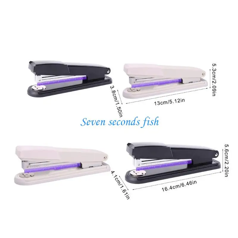 L74B Plastic Stapler 25 Sheets Effortless Stapler Desktop Stapler Decorative Stapler Office Home Stapler Portable Stapler
