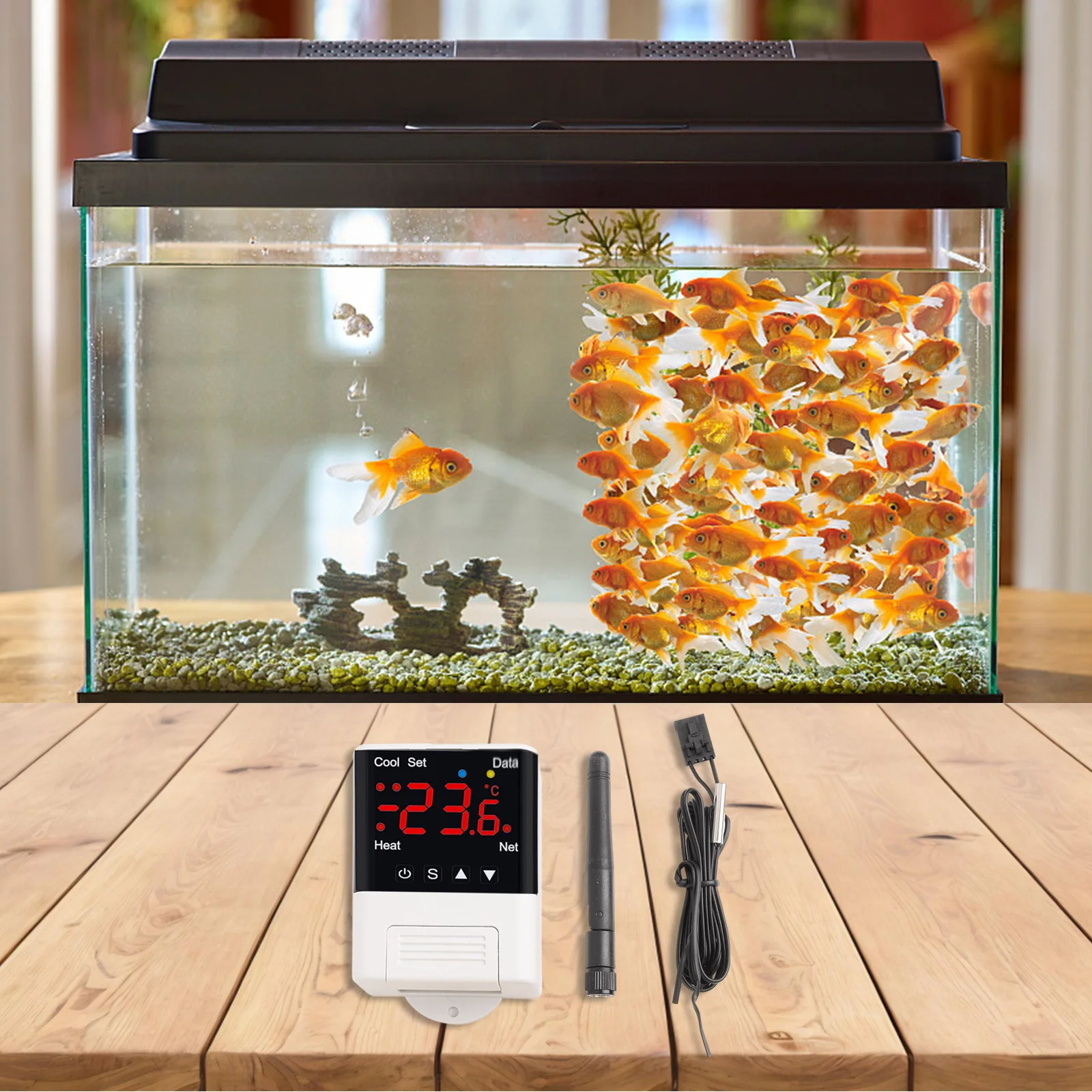 

93*54*36 мм термостат с дистанционным управлением, Wi-Fi, цифровой термостат, контроллер, аквариумный инкубатор, многофункциональный инструмент