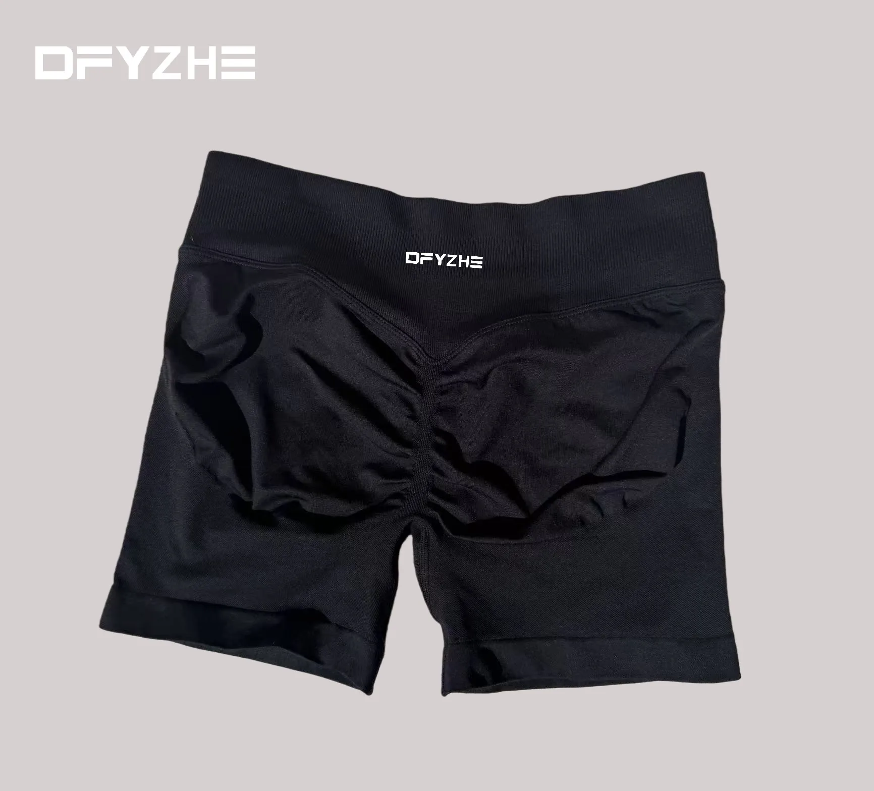 DFYZHE Impact Shorts 4.5-inch Women's Fitness Exercise Bike Shorts with Low Rib Belt Fitness Tight corset Hip Yoga Seamless Tigh