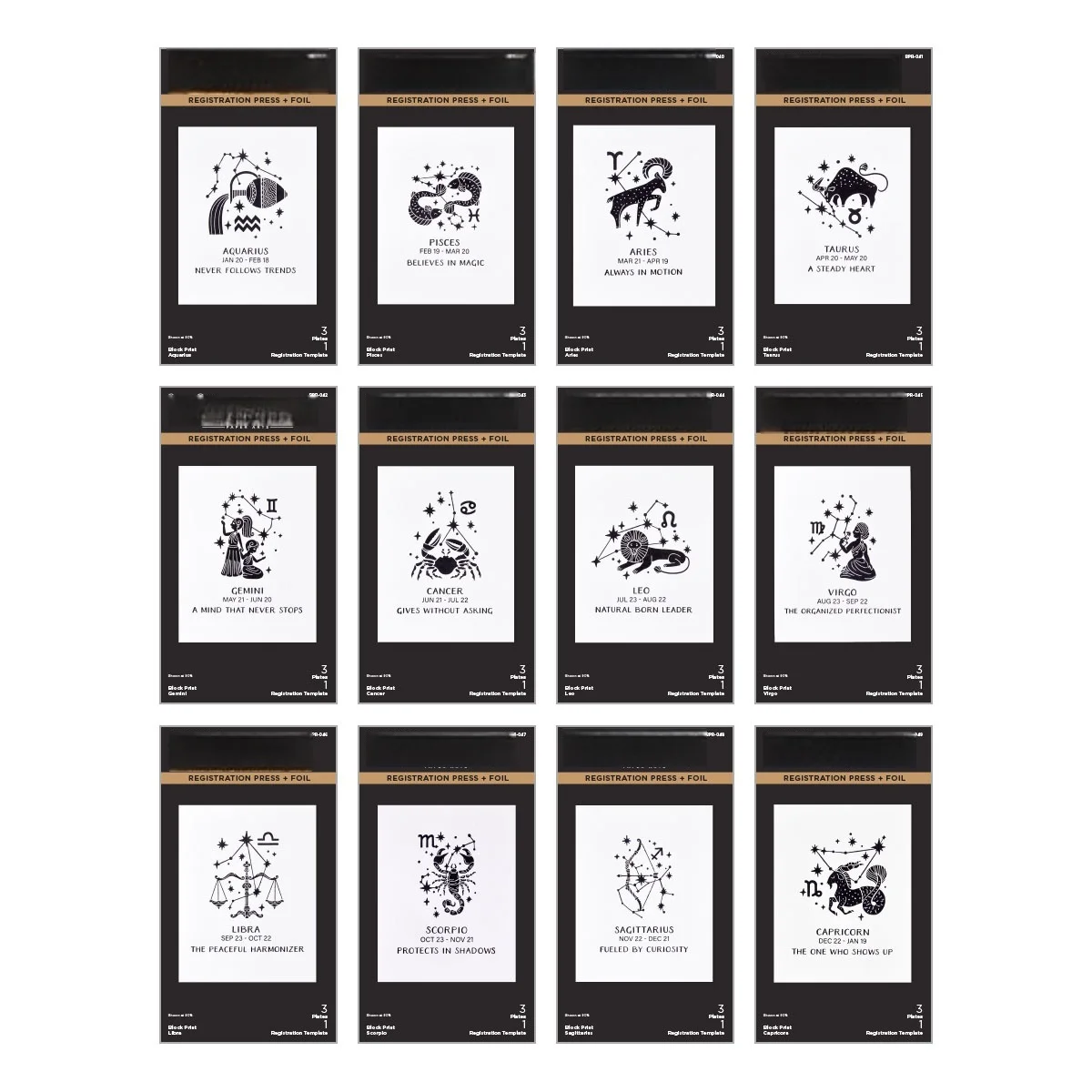 

Constellation February 2026 Hot Foil For DIY Scrapbook Craft Decoration Embossing Template Supplies Greeting Card Handmade