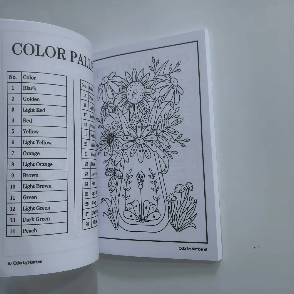Color By Number For Adult Colouring Book: A Unique Background Paper Adult Colouring Book For Men Women & Teens Stress Relief