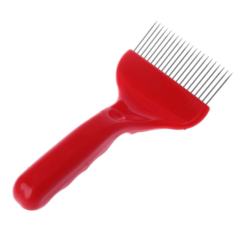 

100 Pieces Pack Stainless Steel Uncapping Fork for Honeycomb Beeswax Cap Removing 21 Needles Uncapping Scraper