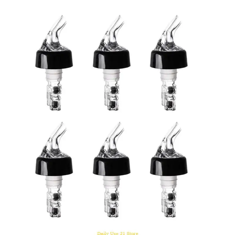 

Set of 6 Efficient Wine Pourer Automatic Beverage Pourer Precise Liquid Dispenser Plastic Material Suitable for Home Bar