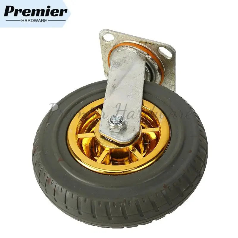 

8-Inch Full-Glue Universal Caster: Ultra-Quiet Wear-Resistant Shockproof Wheel Perfect for Warehouse Shelf Equipment