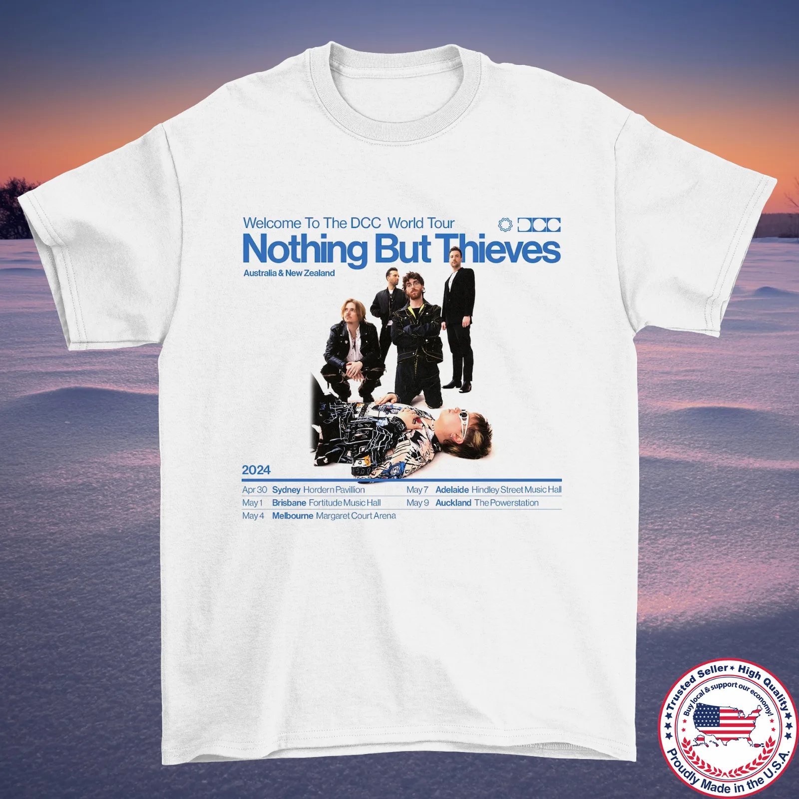 Welcome To The DCC World Tour 2024 Nothing But Thieves T shirt Full Size S-5XL