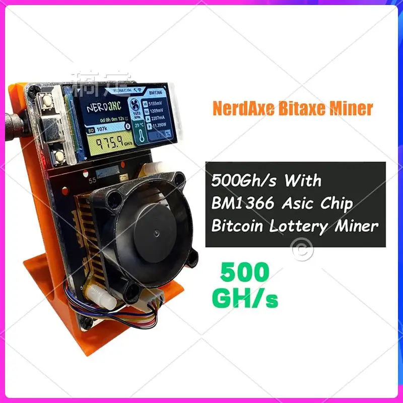 

AP-Upgraded Nerdaxe Nerdminer Miner 500Gh/S Solo Lottery BTC Miner BM1366 ASIC Chip Bitaxe Lottery Mining Miner BR PLUG