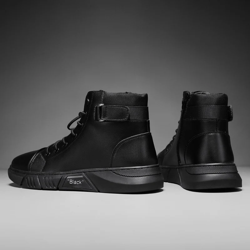 Ankle Boots Motorcycle Footwear Man Hiking Black High Top Wear-resistant Anti-slip Water Proof Spring and Autumn Main Push Model