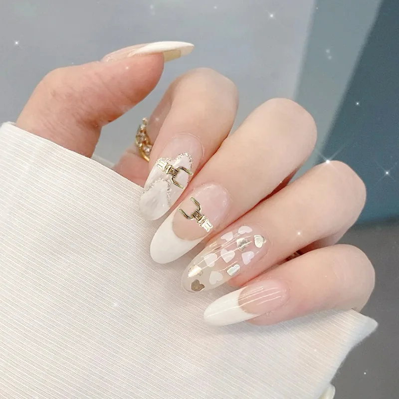 50 piezas de Metal 3D para decoración de uñas, hebilla de anillo roscada de Metal, accesorios, piezas para decoración de uñas, diseño, suministros de decoración para manicura, Material